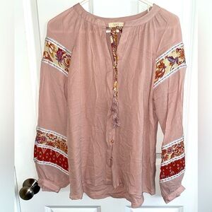 Oddy Pink Blouse With Long Sleeves - Size S